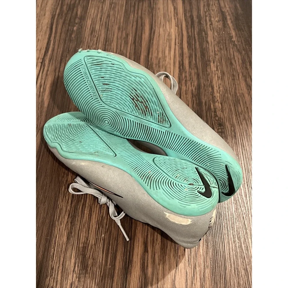 Nike Mercurial Victory V CR IC Gray Blue Indoor soccer Shoes 3.5Y